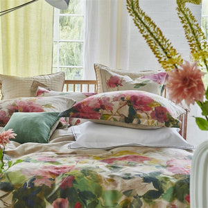 Thelma's Garden Fuchsia Bedding | Designers Guild Duvets & Shams at Fig Linens and Home - 5