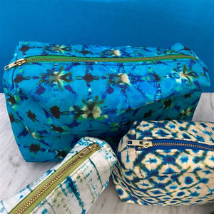 Designers Guild Shibori Blue Large Toiletry Bag