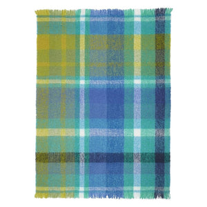 Throw Blanket - Fontaine Cobalt Throw - Designers Guild at Fig Linens and Home 13