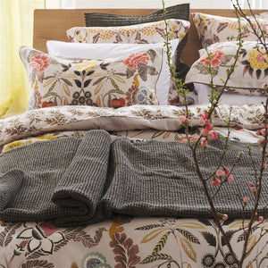 Designers Guild Bedding - Brocart Decoratif Sepia Duvet Covers and Shams shown with Chenevard Quilt