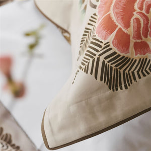 Designers Guild Bedding - Brocart Decoratif Sepia Duvet Covers and Shams - Detail of Trim on Sham