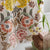 Brocart Decoratif Sepia Shower Curtain - Detail of Floral Pattern at Fig Linens and Home