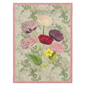 Throw Blanket - John Derian Poppy Study Violet Throw - Designers Guild at Fig Linens and Home - Main