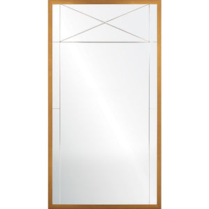 Mirror Image Home Gold Leaf & Walnut Panel Wall Mirror | Fig Linens