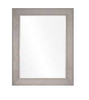 Mirror Image Home - Grey Hide &amp; Silver Nailhead Mirror | Fig Linens
