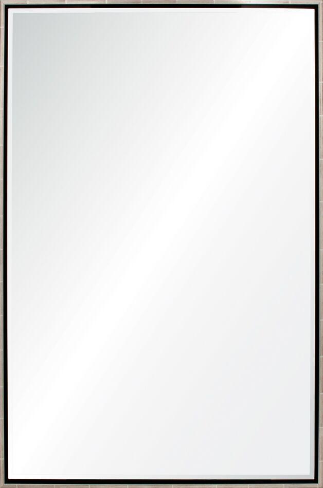 Water Gilded Silver Leaf & Ebony Floated Mirror by Mirror Image Home | Fig Linens