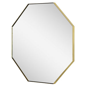 Fig Linens - Mirror Image Home - Wall Mirrors - Burnished Brass Octagon Mirror - Side