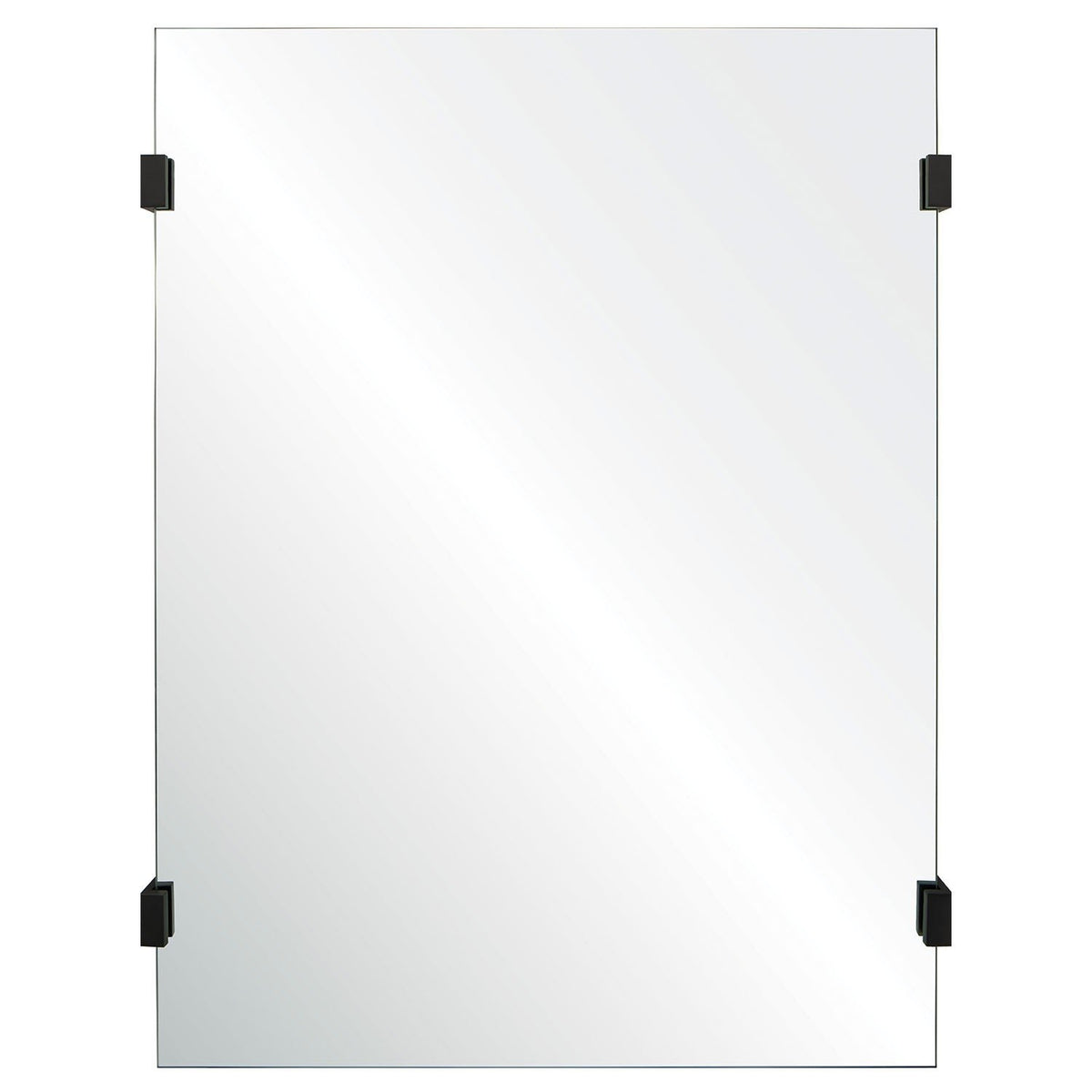 Mirror Image Home - Rectangular Wall Mirror with Black Nickel Clips | Fig Linens