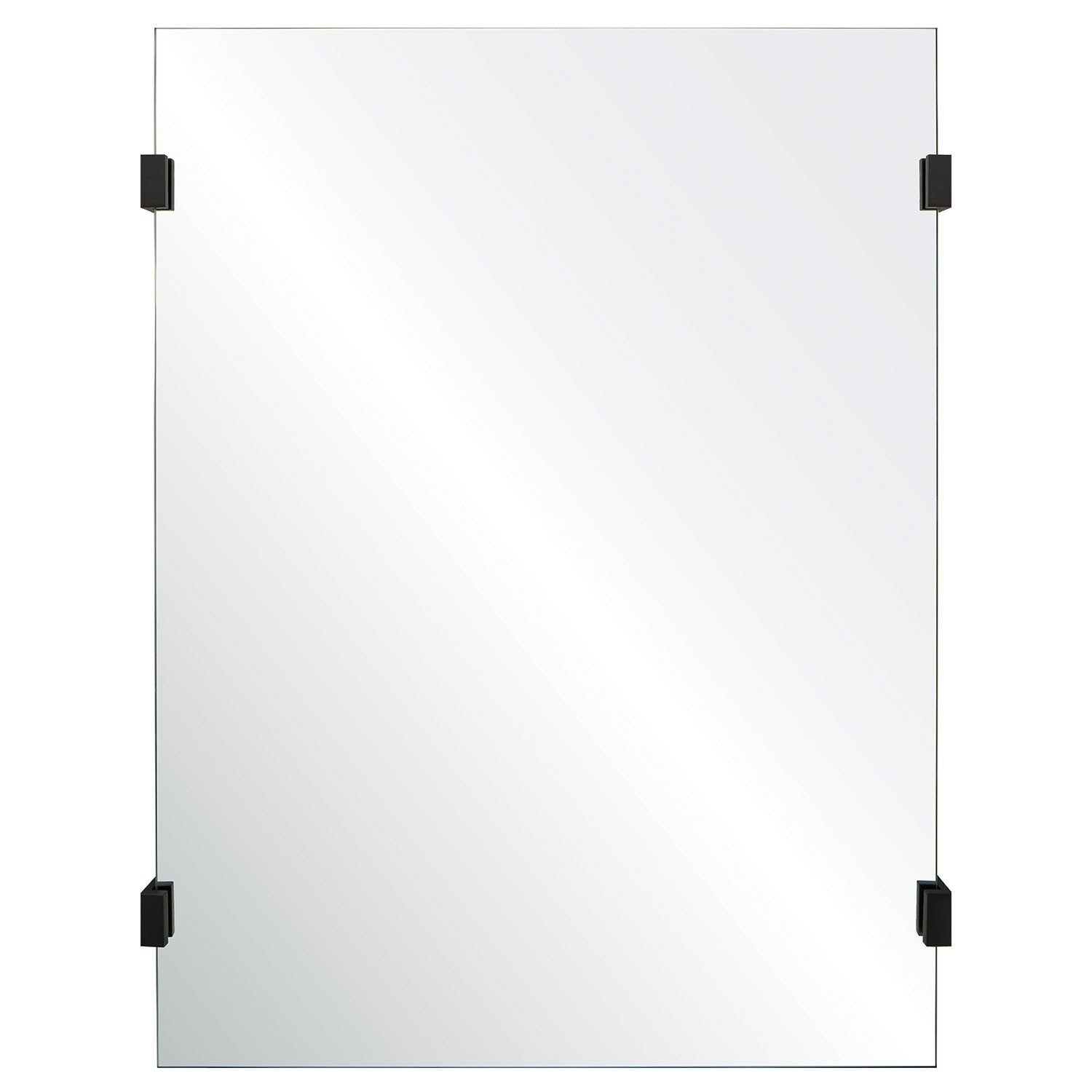 Mirror Image Home - Rectangular Wall Mirror with Black Nickel Clips | Fig Linens