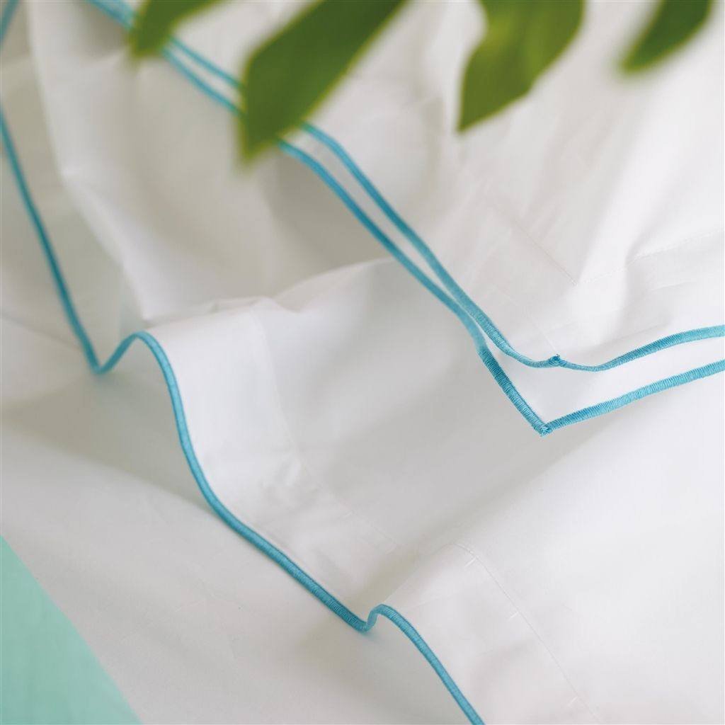 Designers Guild Designers Guild Astor Jade Bedding - King Pillowcase 36 x 20in Jade at FIG LINENS AND HOME - 6