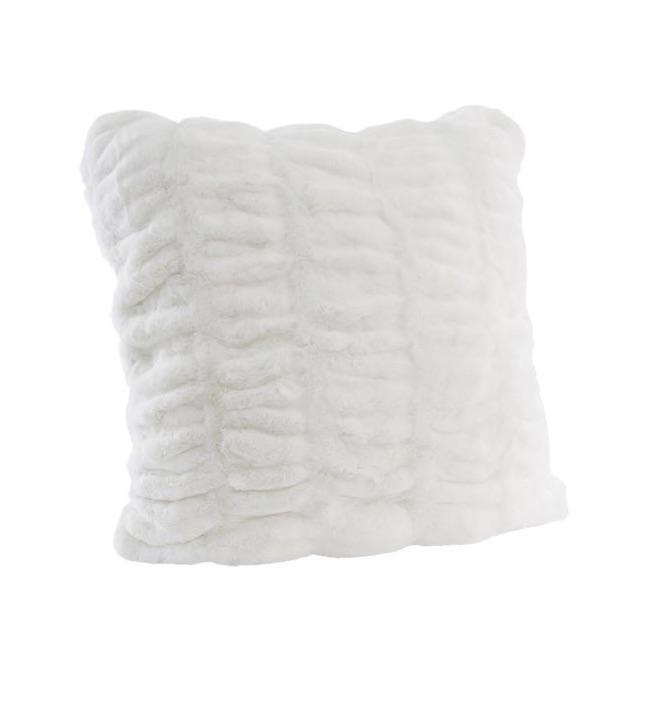 24x24" Snow Mink Faux Fur Pillows by Fabulous Furs | Fig Linens