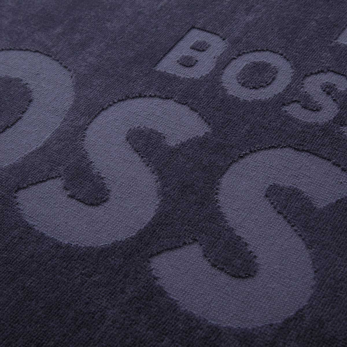 Logo Detail - Coast Navy Beach Towel by Hugo Boss | Fig Linens