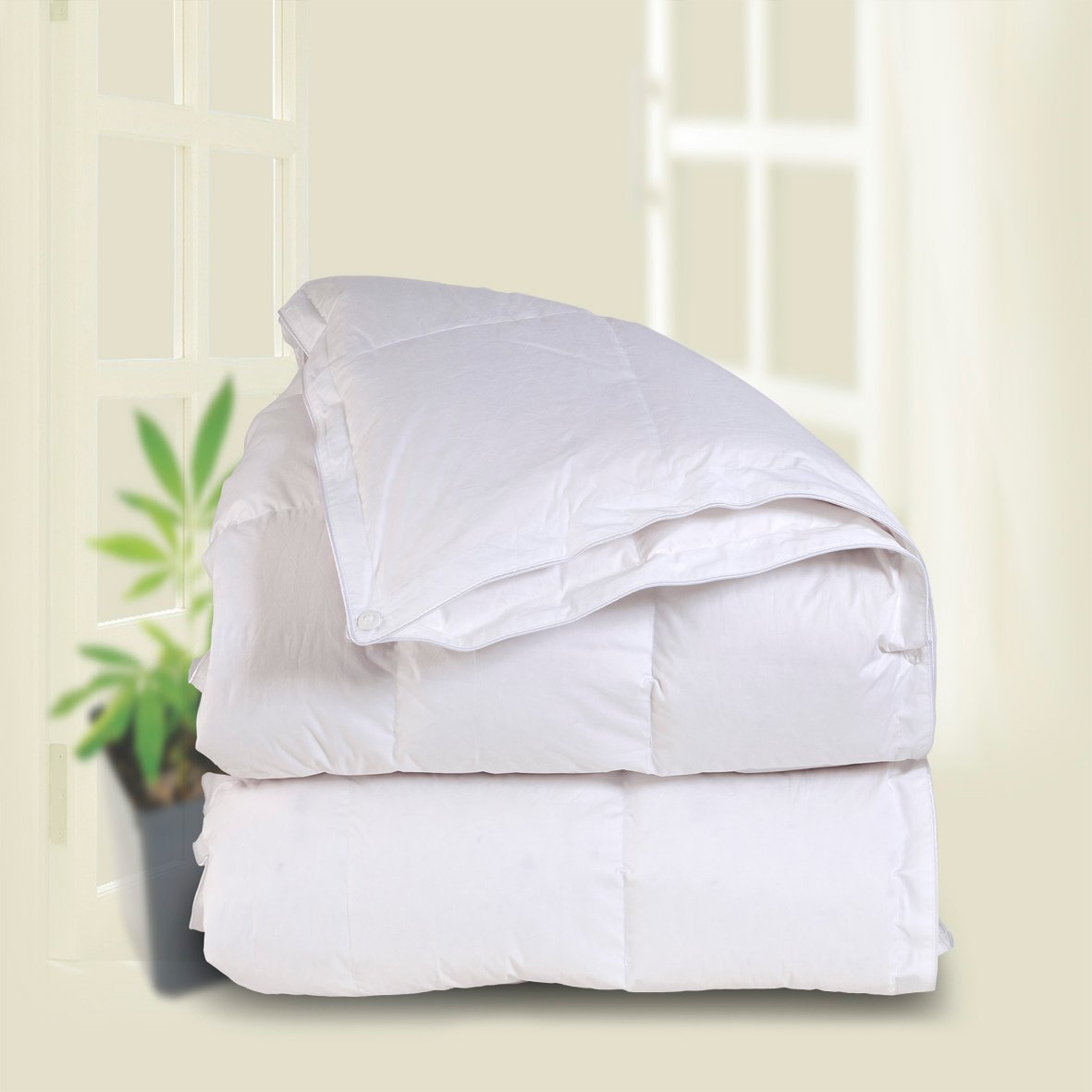 3-In-1 White Goose Down Comforter by Downright | Fig Linens 