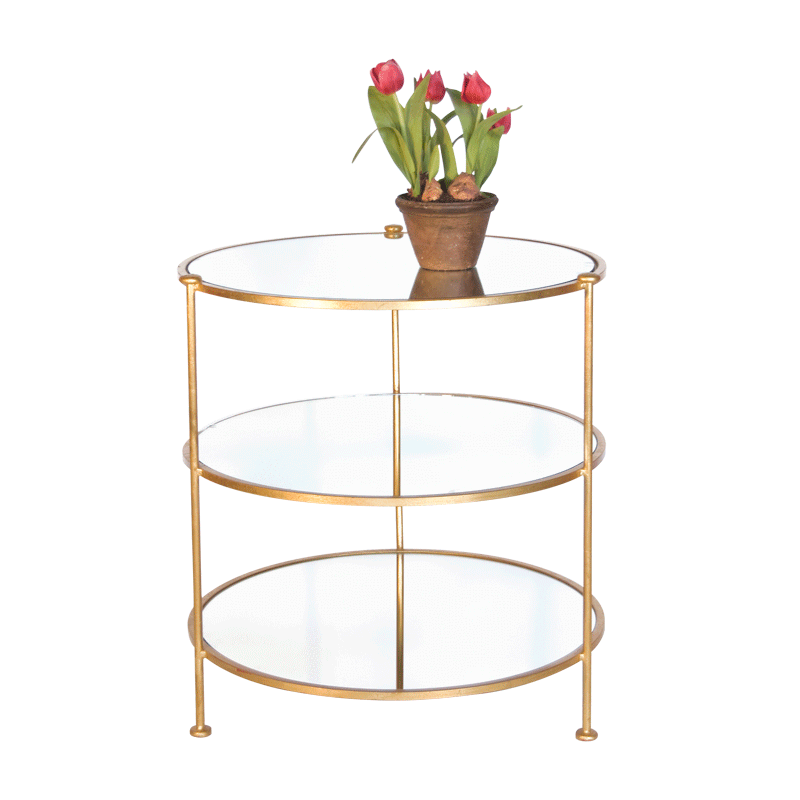 Tiered Gold Side Table by Worlds Away