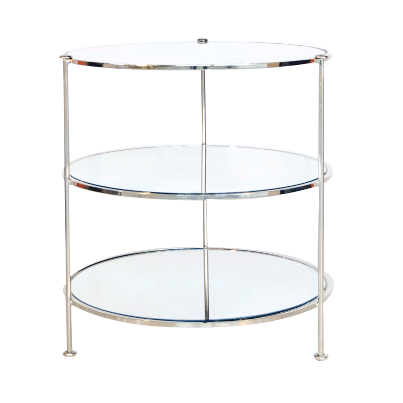 3 Tier Nickel Side Table | Fig Linens