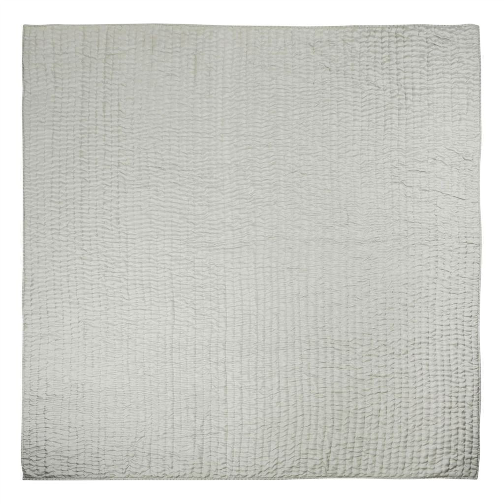 Designers Guild Designers Guild Chenevard Pebble & Duck Egg Quilt & Shams - Euro Sham 26x26 Pebble & Duck Egg at FIG LINENS AND HOME - 6
