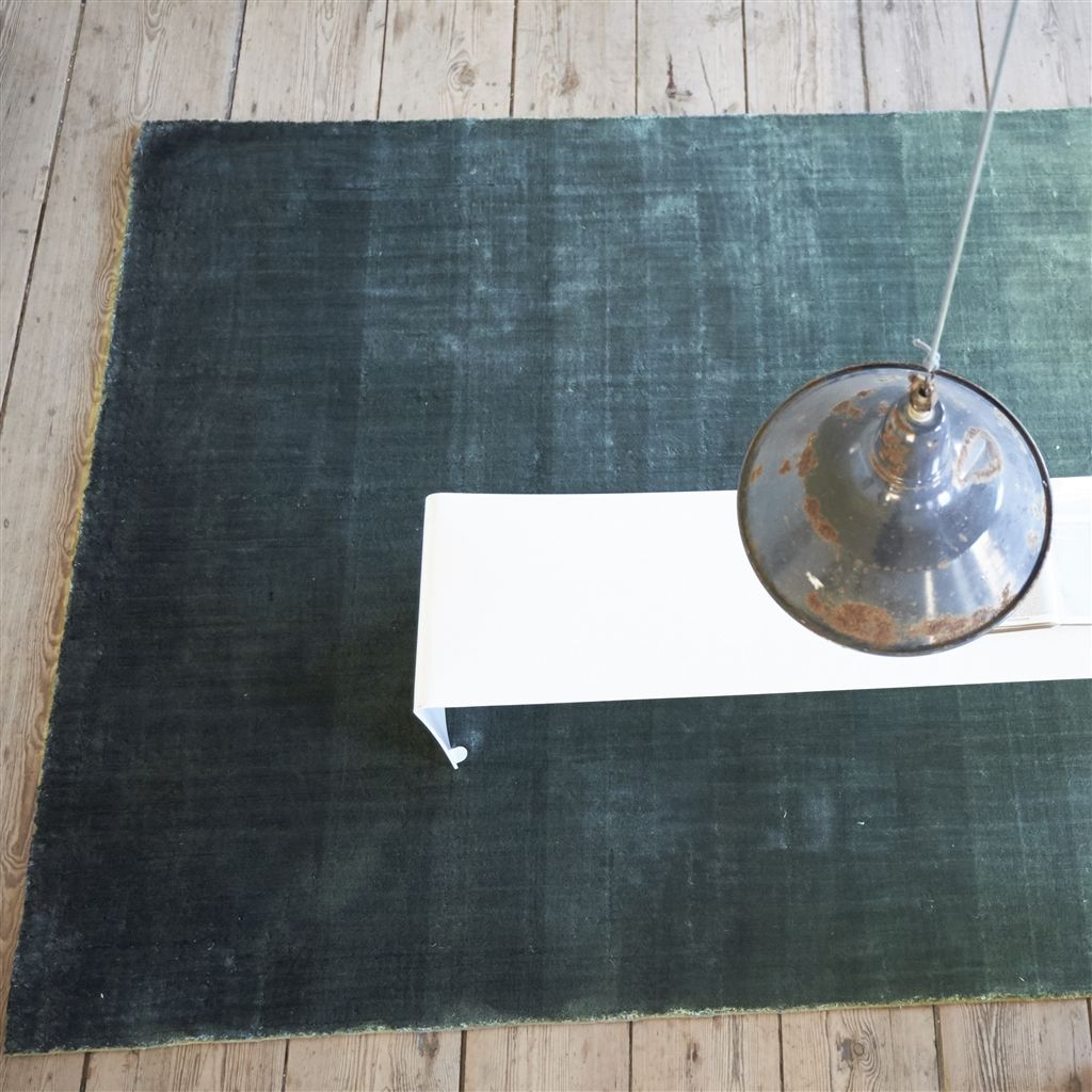 Capisoli Teal Floor Rug- Designers Guild - Shown under coffee table