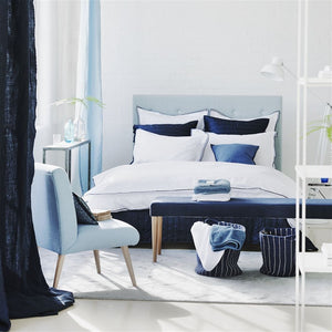 Designers Guild Astor Indigo -  White and Blue Bedroom