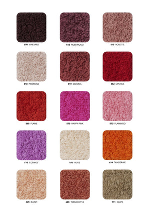 Fig Linens - Abyss and Habidecor Super Pile Washcloth - Color Chart - Red/Pink