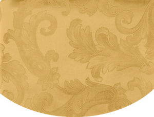 Gold Round Tablecloth - Acanthus Table Linen by Sferra at Fig Linens and Home