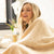 100% Cashmere Cozy Cable Knit Throw by Alashan - the Perfect Cashmere Throw Blanket