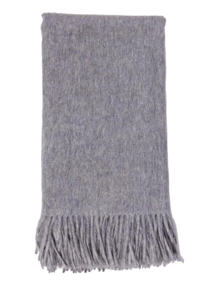 Alashan Classic Wool and Cashmere Throw Blanket - Ash | Fig Linens