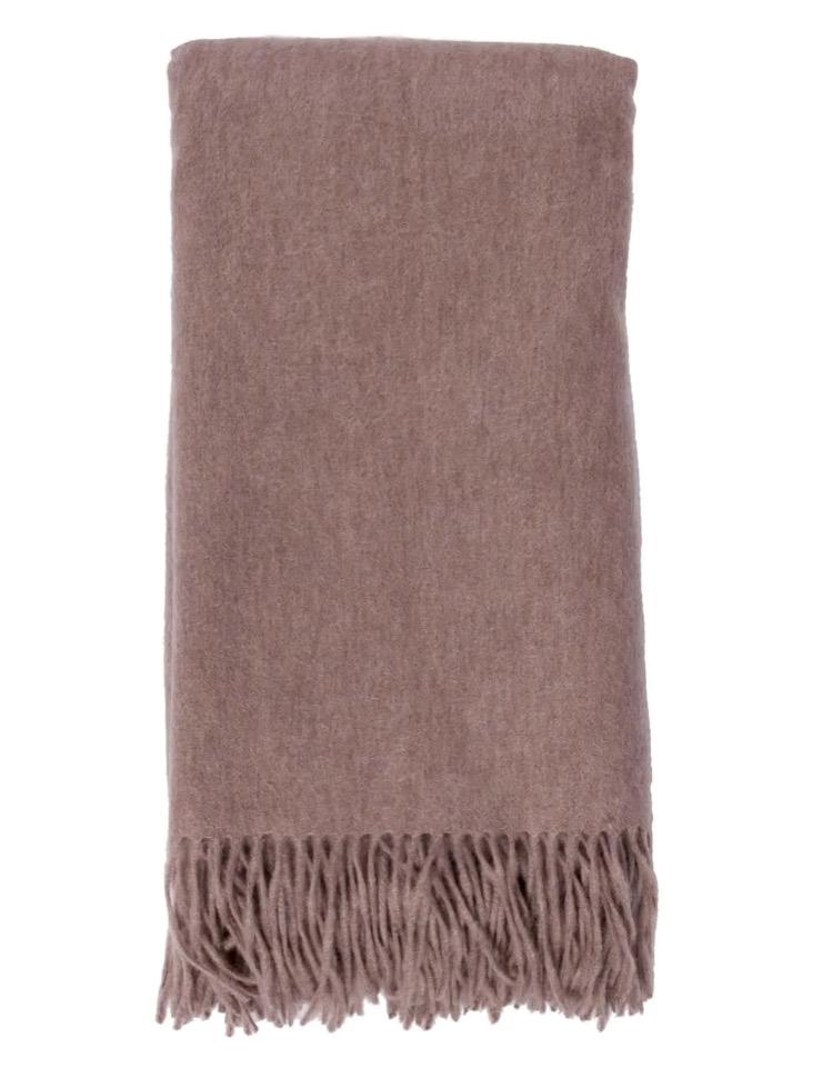 Alashan Classic Wool and Cashmere Throw Blanket - Mushroom | Fig Linens