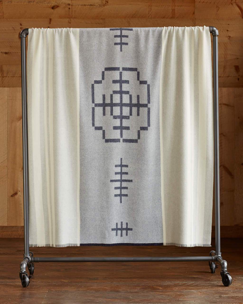 Mazing Alpaca Throw in Light Grey - Front Side - Alicia Adams