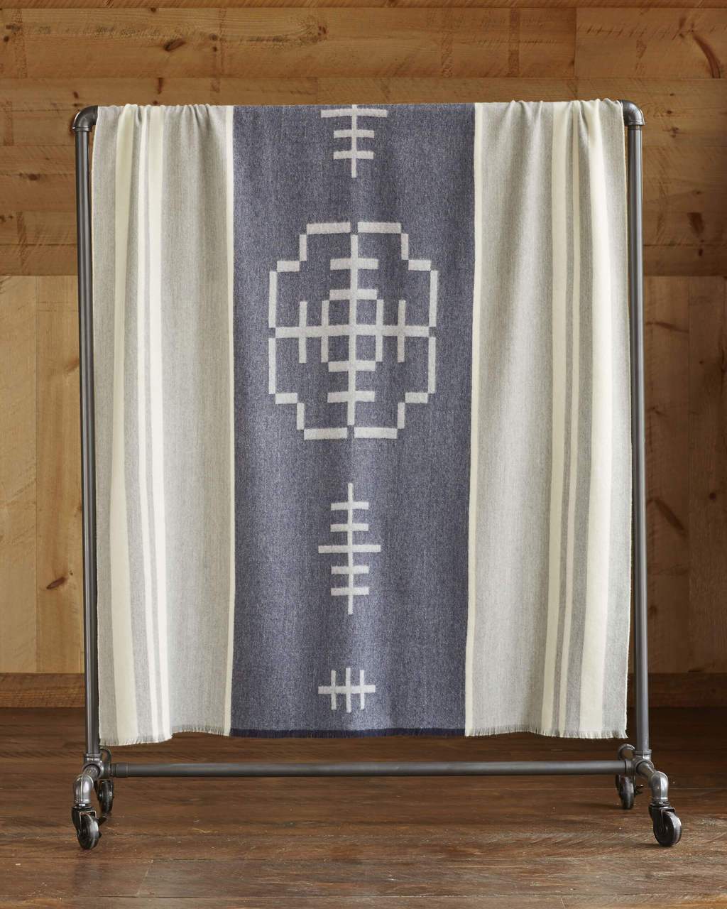 Mazing Alpaca Throw in Light Grey - Reverse Side - Alicia Adams