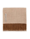Alicia Adams Alpaca Throw in Cognac Herringbone