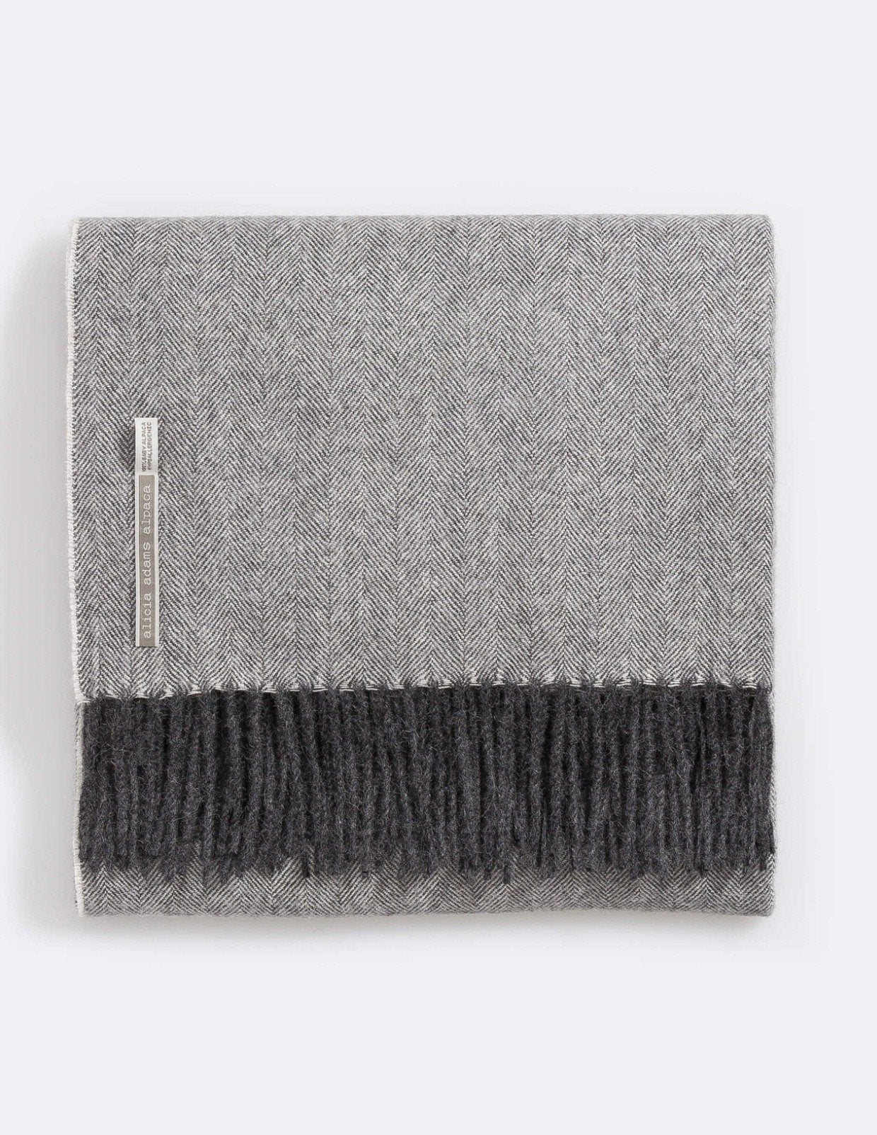 Alicia Adams Alpaca Classic Throw in Dark Grey