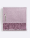 Alicia Adams Alpaca Classic Throw in Herringbone Pale Orchid