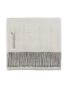 Alicia Adams Alpaca Throw in Pearl Grey Herringbone