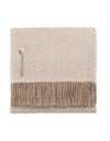 Alicia Adams Alpaca Throw in Taupe Herringbone