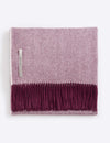 Alicia Adams Alpaca Classic Throw in Herringbone Plum Wine