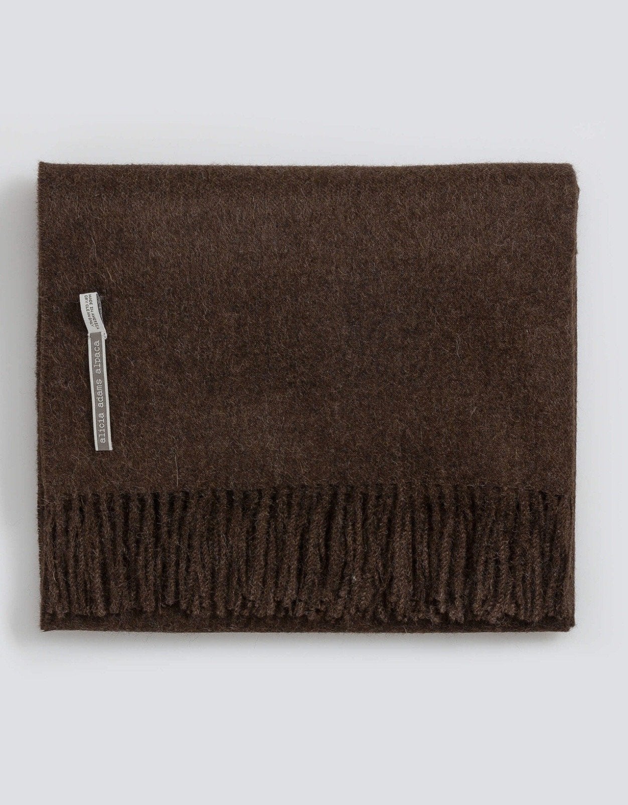 Alicia Adams Alpaca Classic Throw in Solid Bark