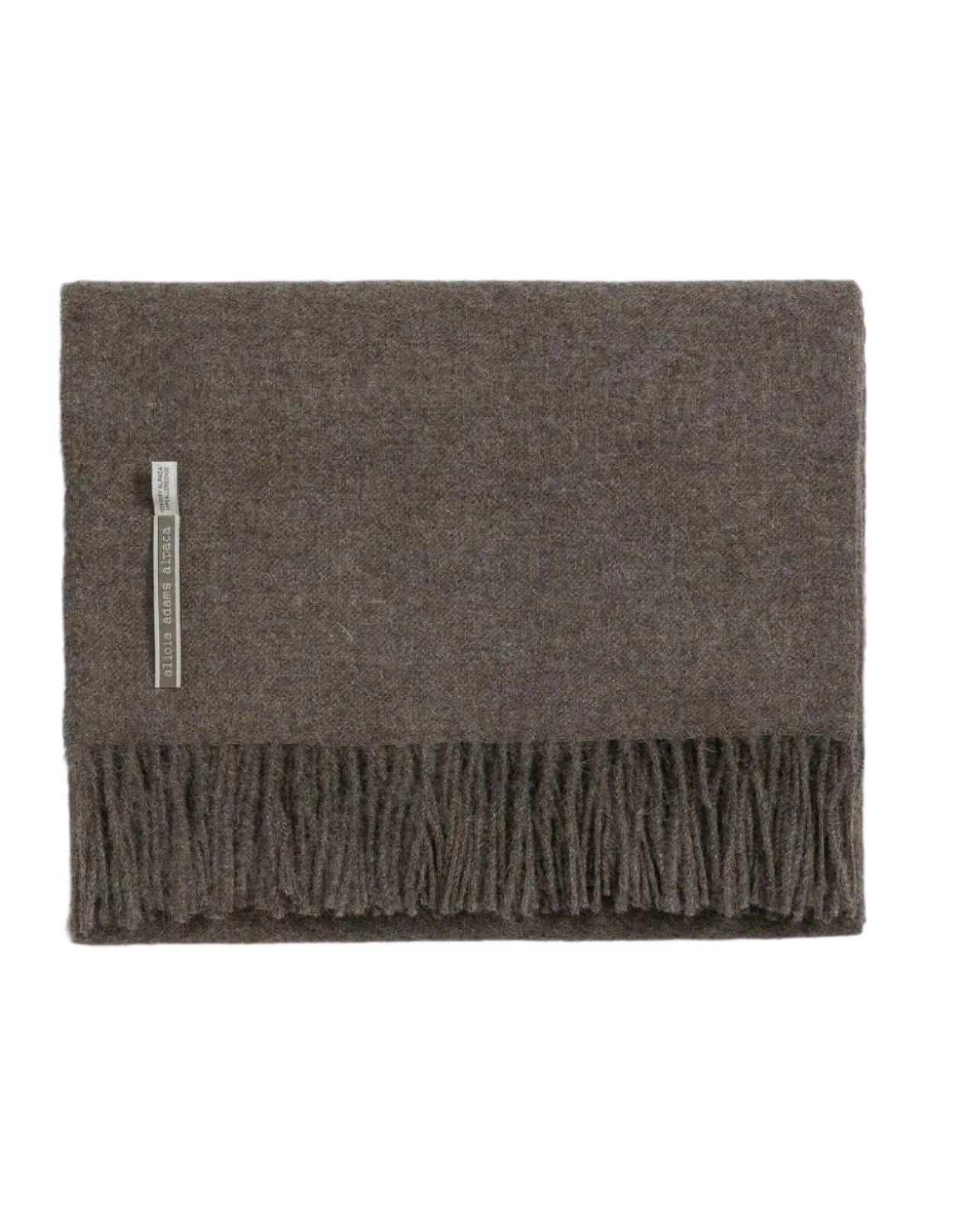 Alicia Adams Alpaca Throw in Brown Solid
