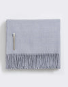 Alicia Adams Alpaca Classic Throw in Solid Chambray