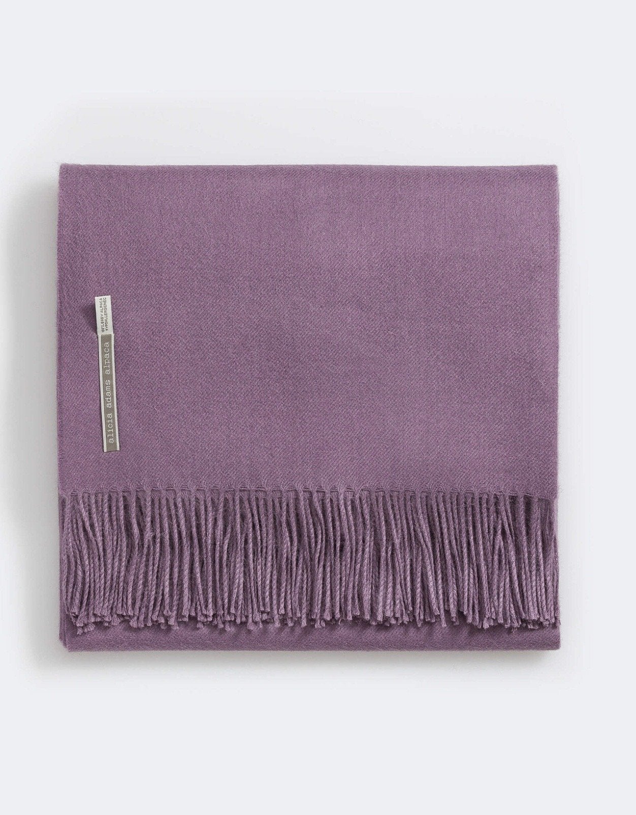 Alicia Adams Alpaca Classic Throw in Solid Mauve