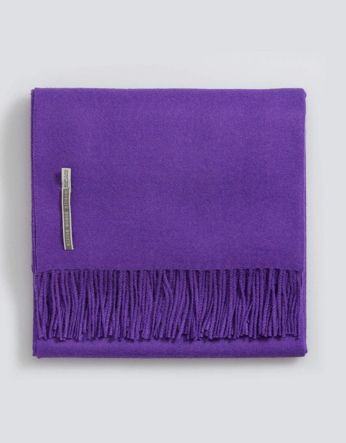 Alicia Adams Alpaca Throw in Sassy Purple Solid