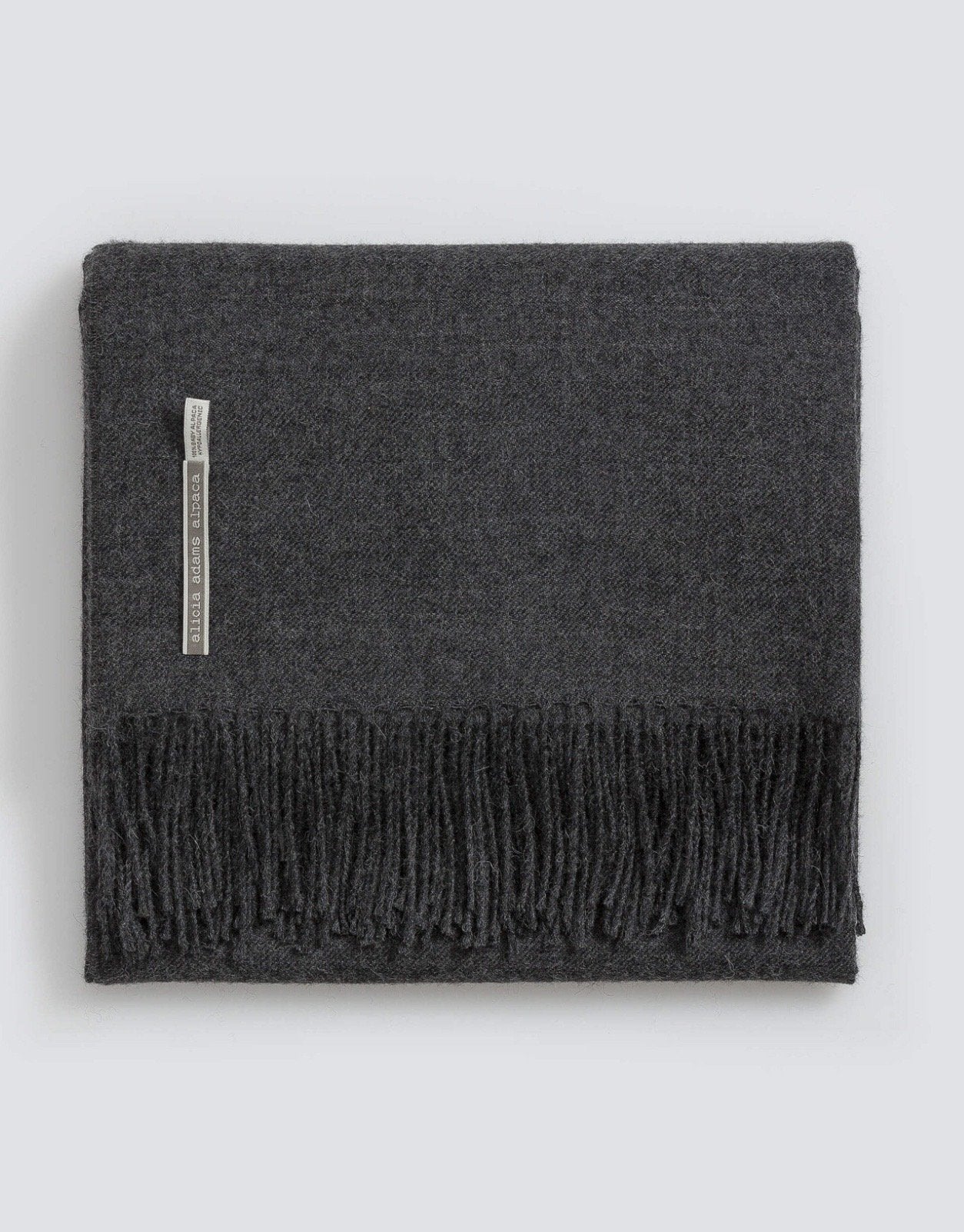 Alicia Adams Alpaca Classic Throw in Solid Smoke