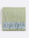 Alicia Adams Alpaca Classic Throw in Herringbone Peridot Aqua