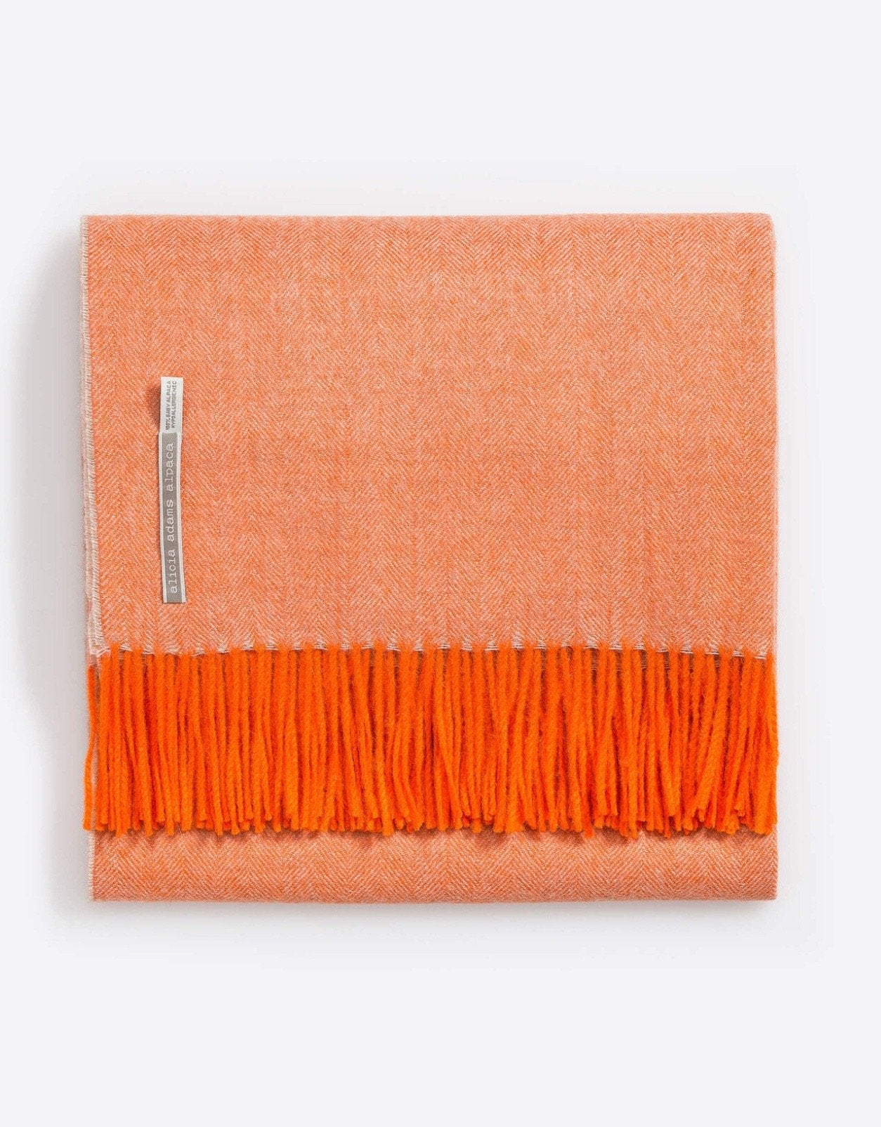 Alicia Adams Alpaca Classic Throw in Herringbone Golden Earth