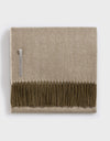 Alicia Adams Alpaca Classic Throw in Herringbone Olive