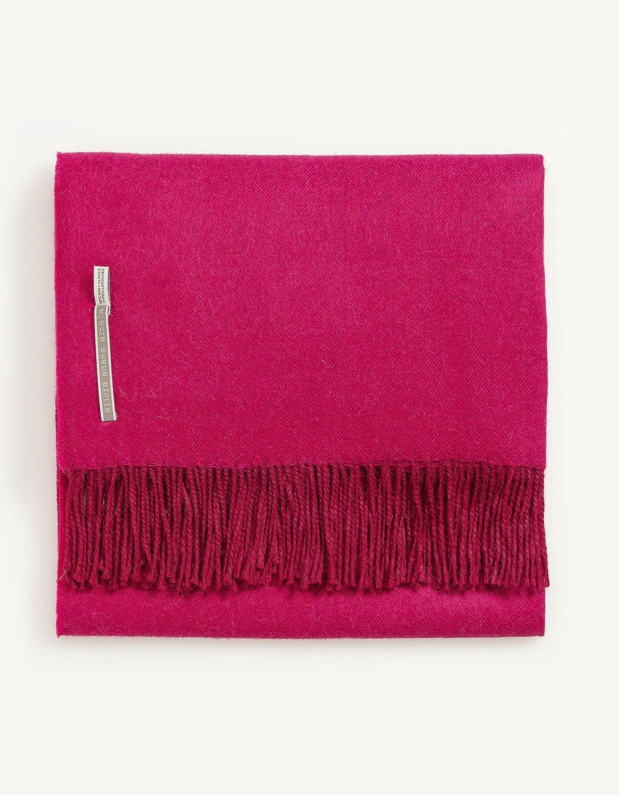 Alicia Adams Alpaca Classic Throw in Herringbone Red Delicious