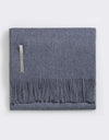 Alicia Adams Alpaca Classic Throw in Solid Denim Blue