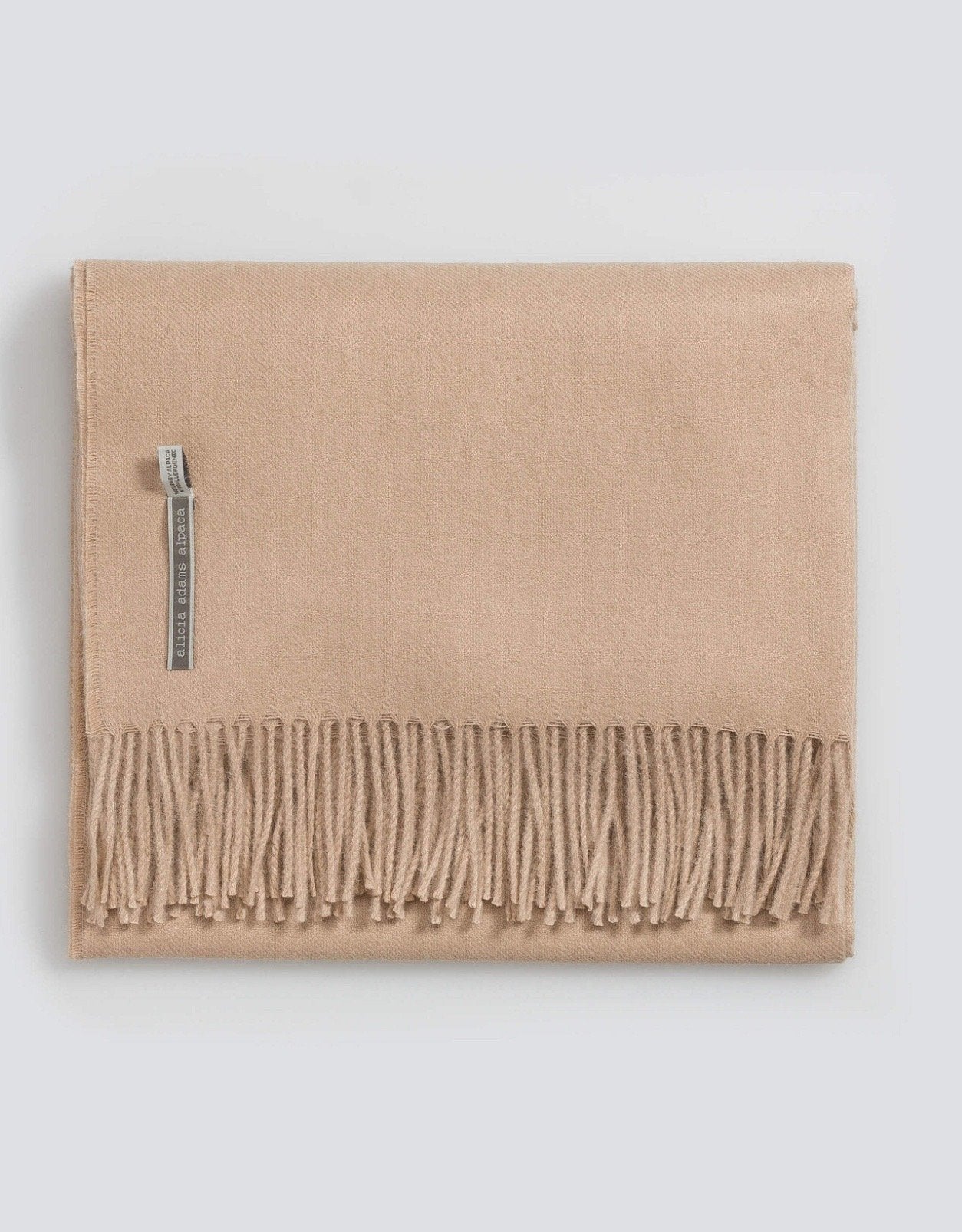 Alicia Adams Alpaca Classic Throw in Solid Fawn