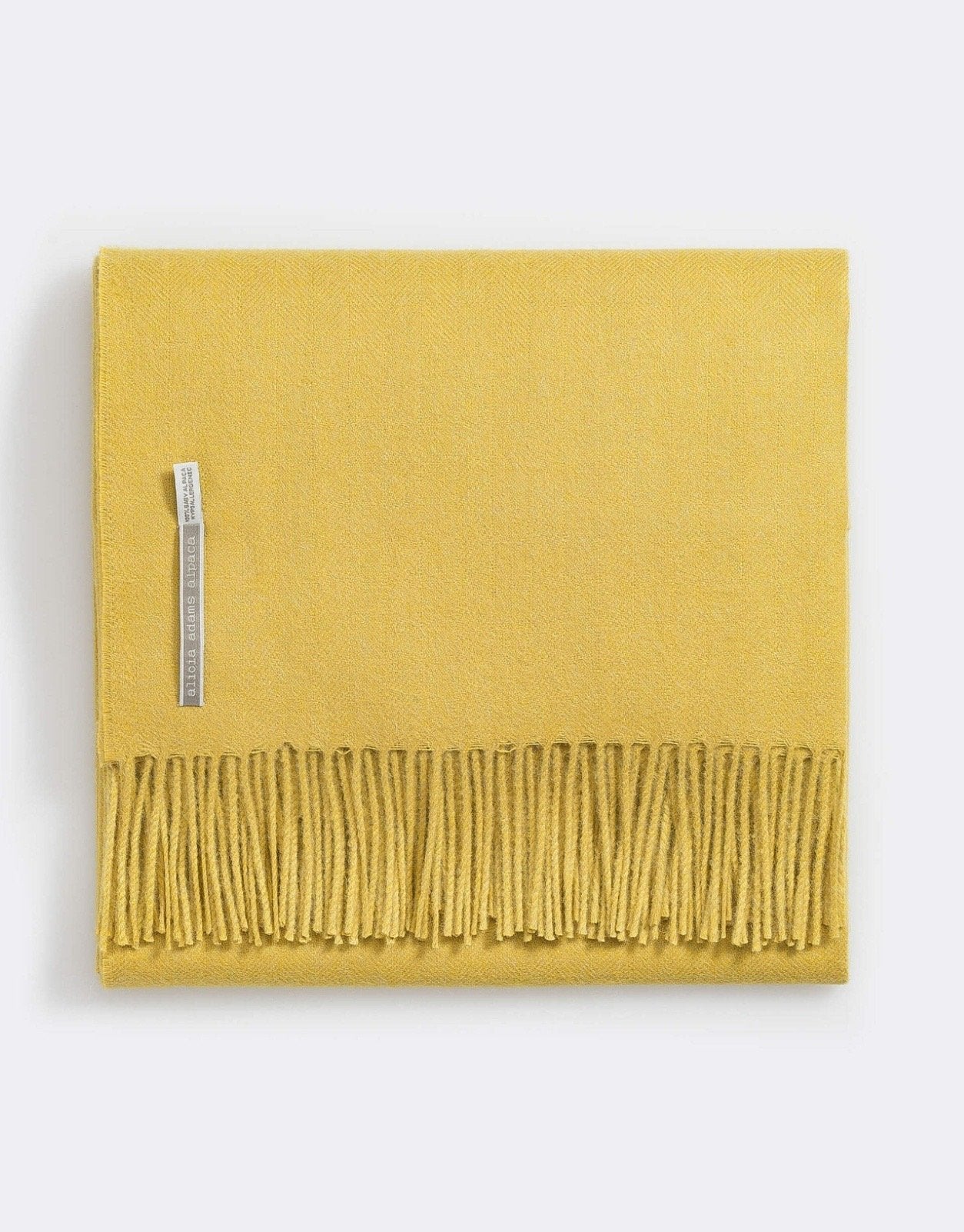 Alicia Adams Alpaca Classic Throw in Solid French Yellow