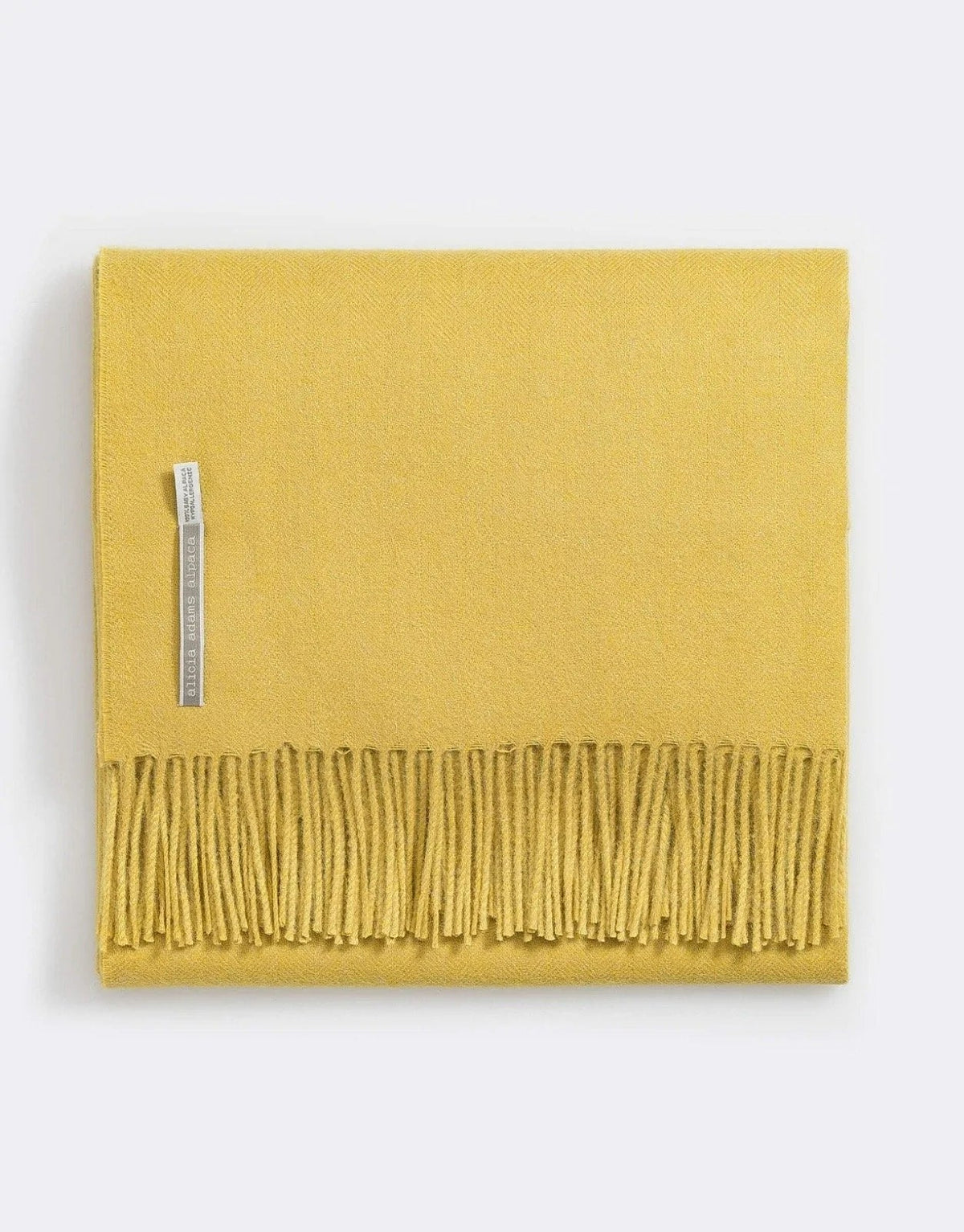 Alicia Adams Alpaca Throw in French Yellow Solid