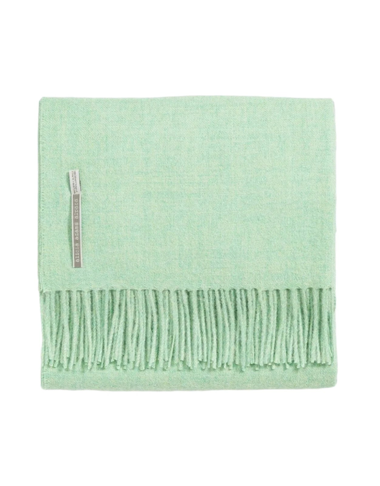 Alicia Adams Alpaca Throw in Jade Solid